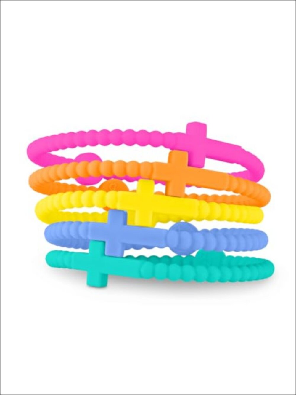 Cross Silicone Bracelet Boys Religious Wristband Kids